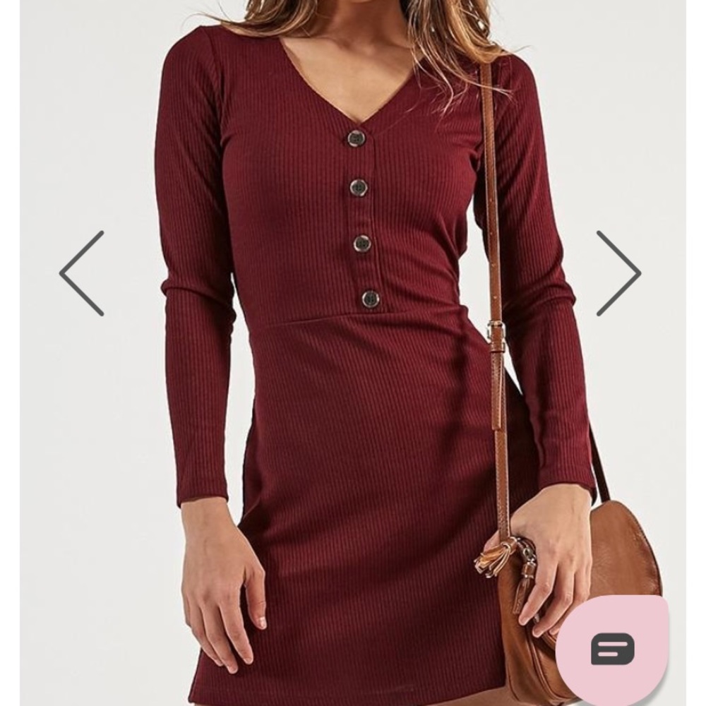 Bad Connection Dress in Wine Sold Out